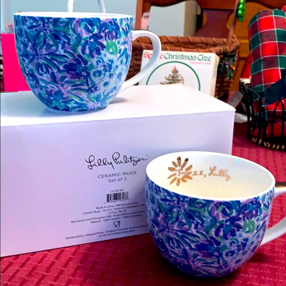 Lilly Pulitzer ceramic mugs